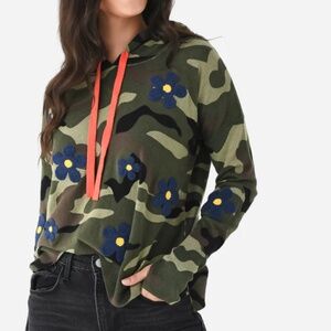 J. Society Camo Daisy Hoodie, xs, Green